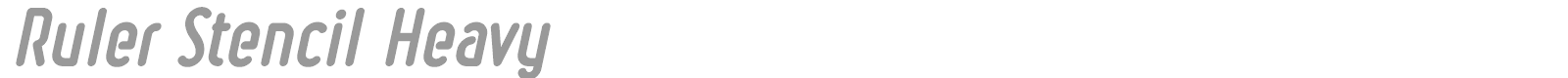 Ruler Stencil font preview